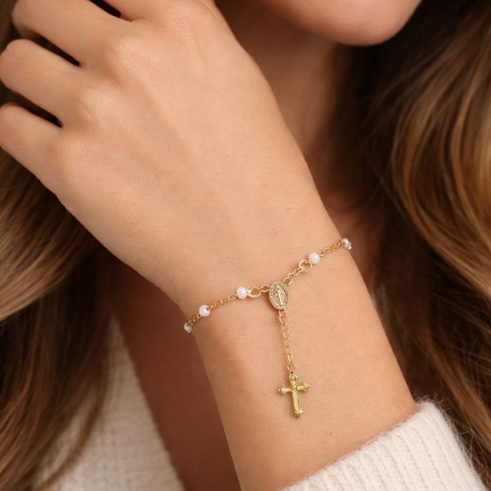 Rosary Bracelet - gold plated